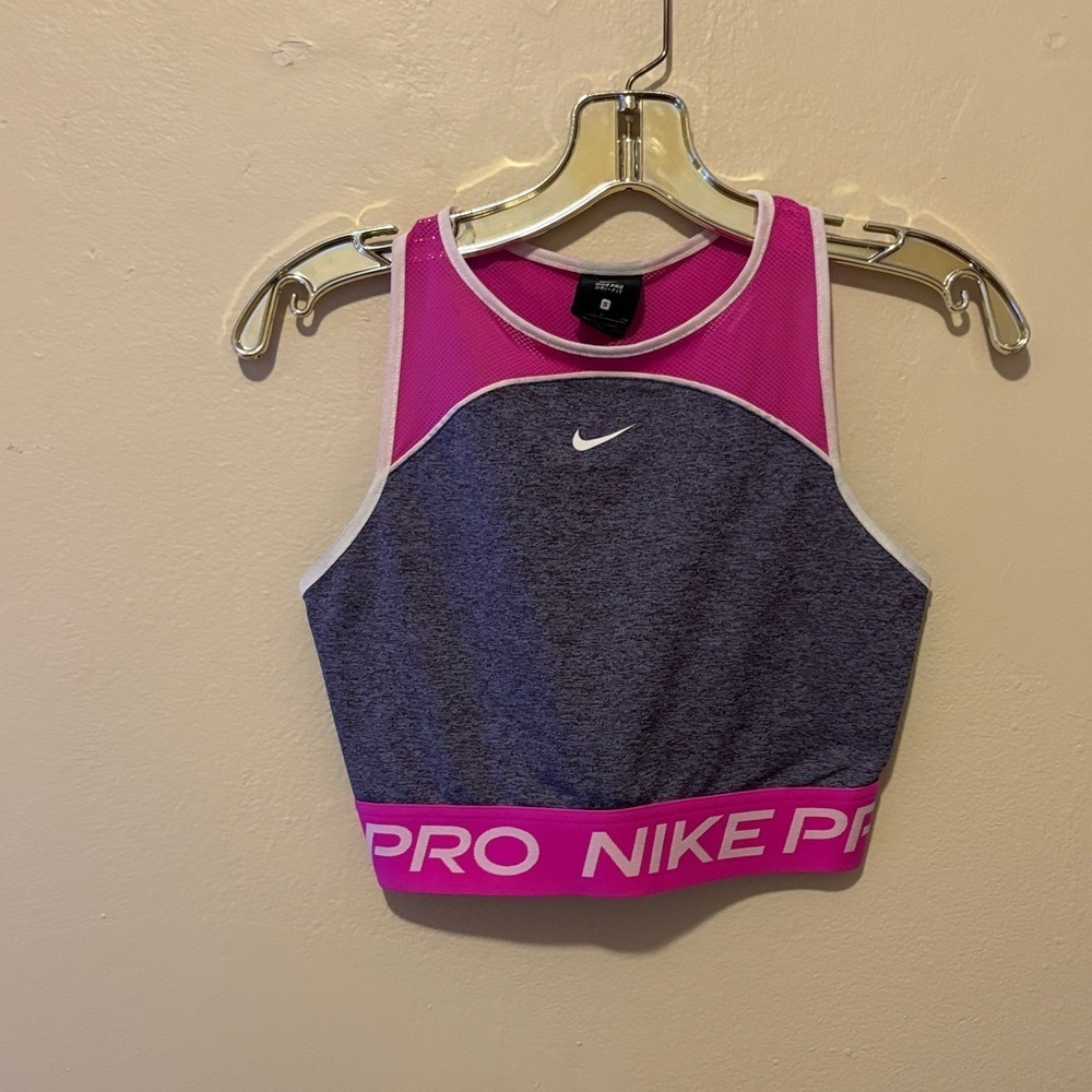 Nike Pink and Gray Women's Top